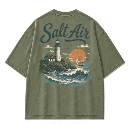 Salt Air Lighthouse Washed Print Tee
