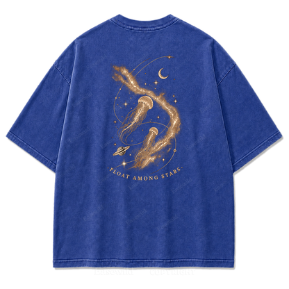 Vintage Celestial Jellyfish Space Print Tee