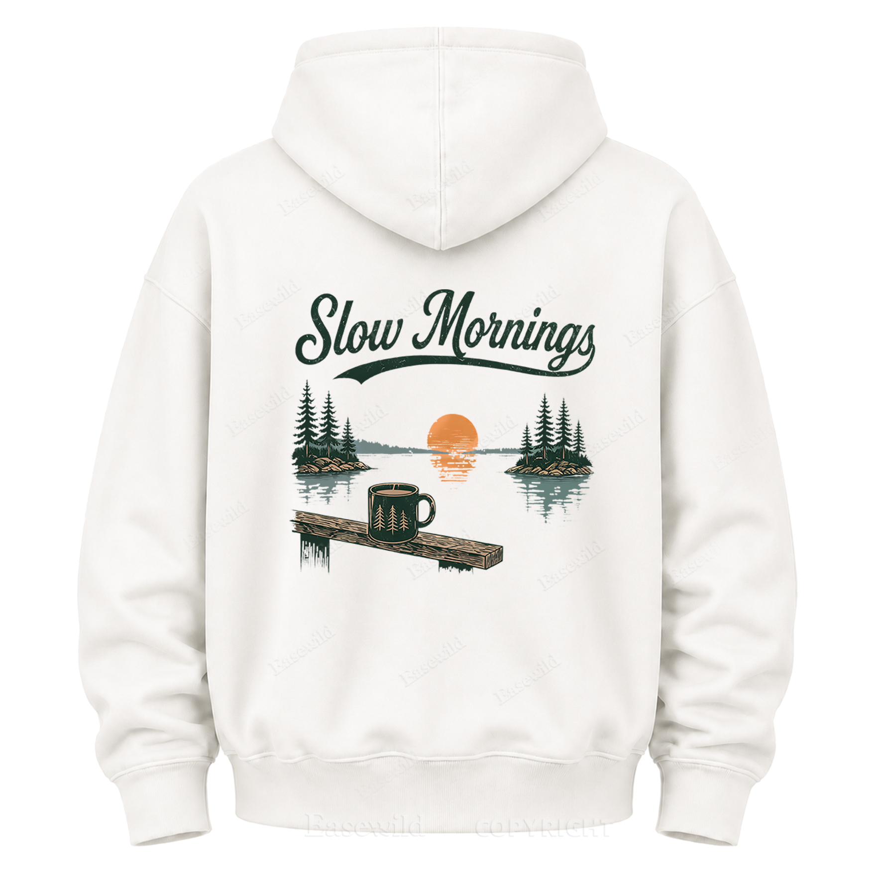 Morgenstunden am See Grafik-Hoodie