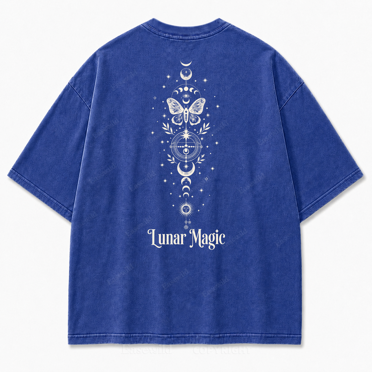 Lunar Magic Celestial Moth Moon‑Phase Graphic Print Tee