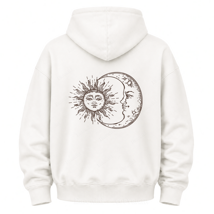 Sonne & Mond "Celestial Washed" Grafik-Kapuzenpullover