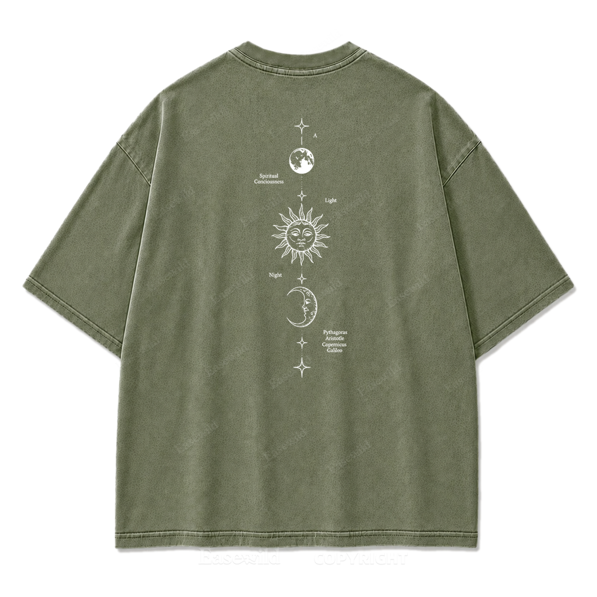 Spiritual Consciousness Sonne & Mond "Washed Print" T-Shirt