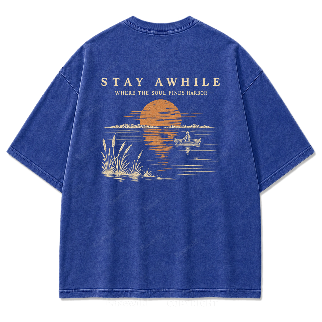 Stay Awhile by the Water Print Tee