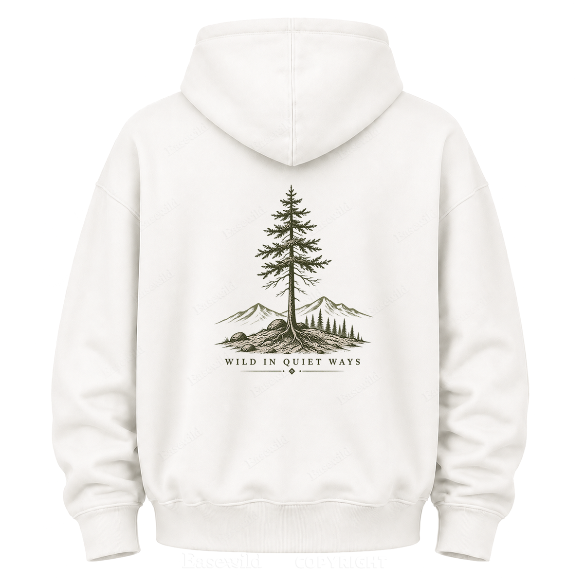 Wild in Quiet Ways Vintage Pine Graphic Hoodie