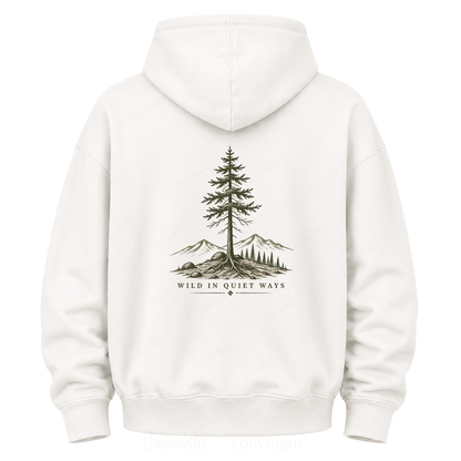 Wild in Quiet Ways Vintage Pine Graphic Hoodie