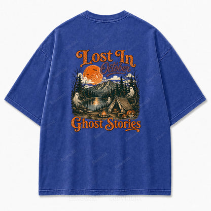 Lost In October Halloween Washed Graphic Tee