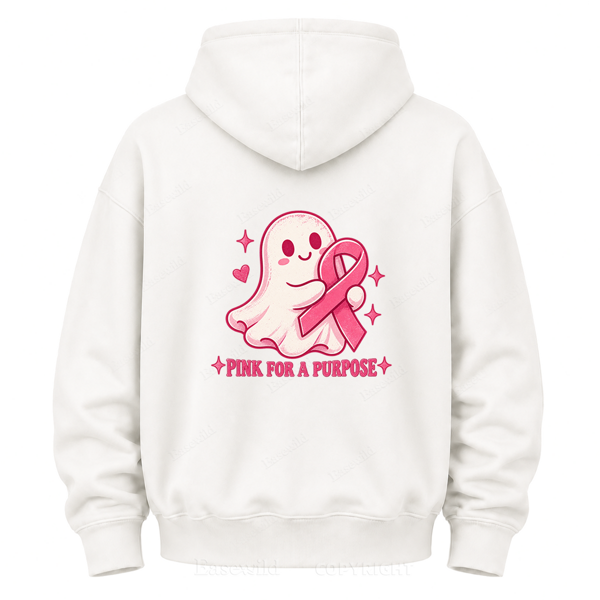 Pink For A Purpose Ghost Graphic Hoodie