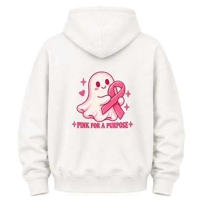Pink For A Purpose Ghost Graphic Hoodie
