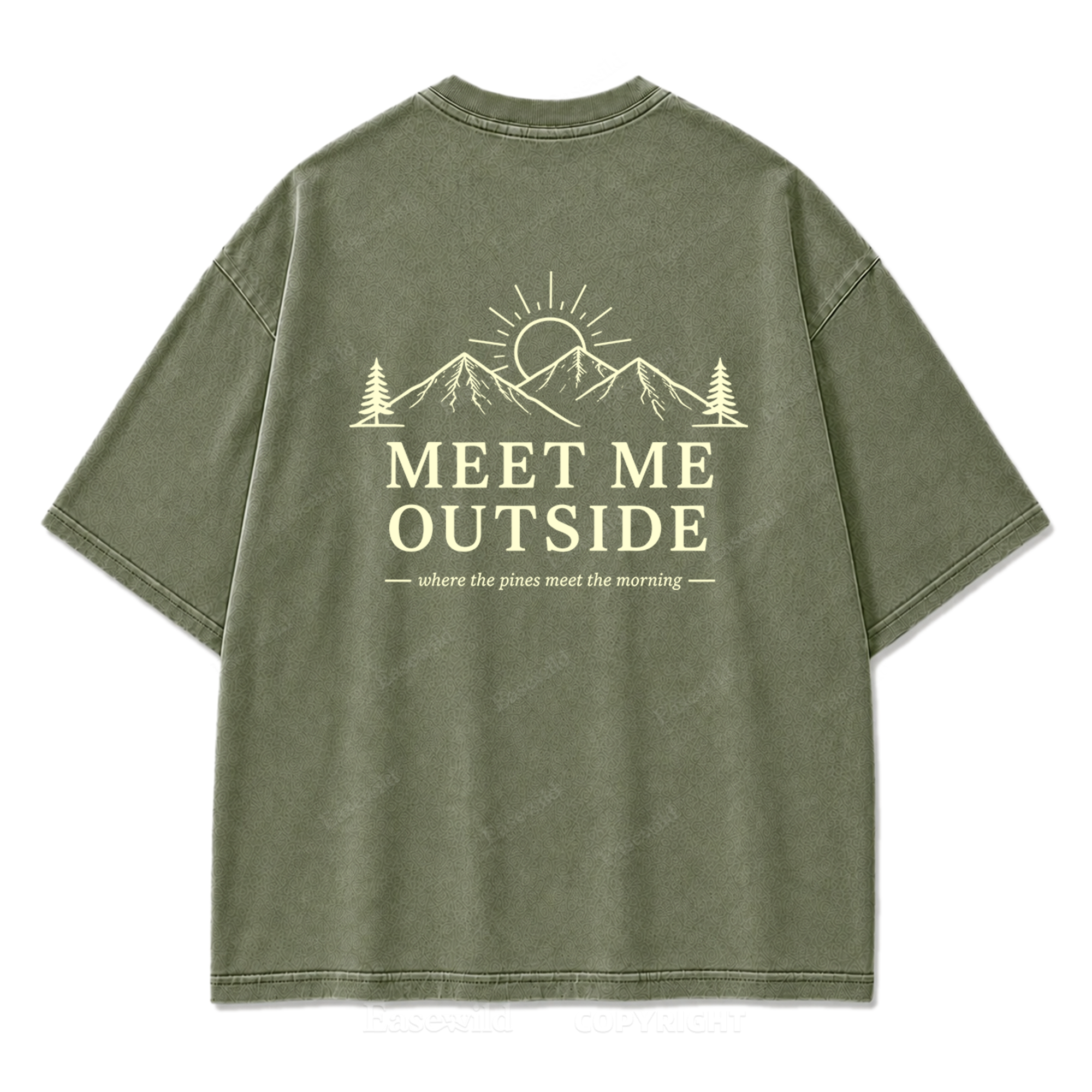 Meet Me Outside Sunrise Washed Print Tee