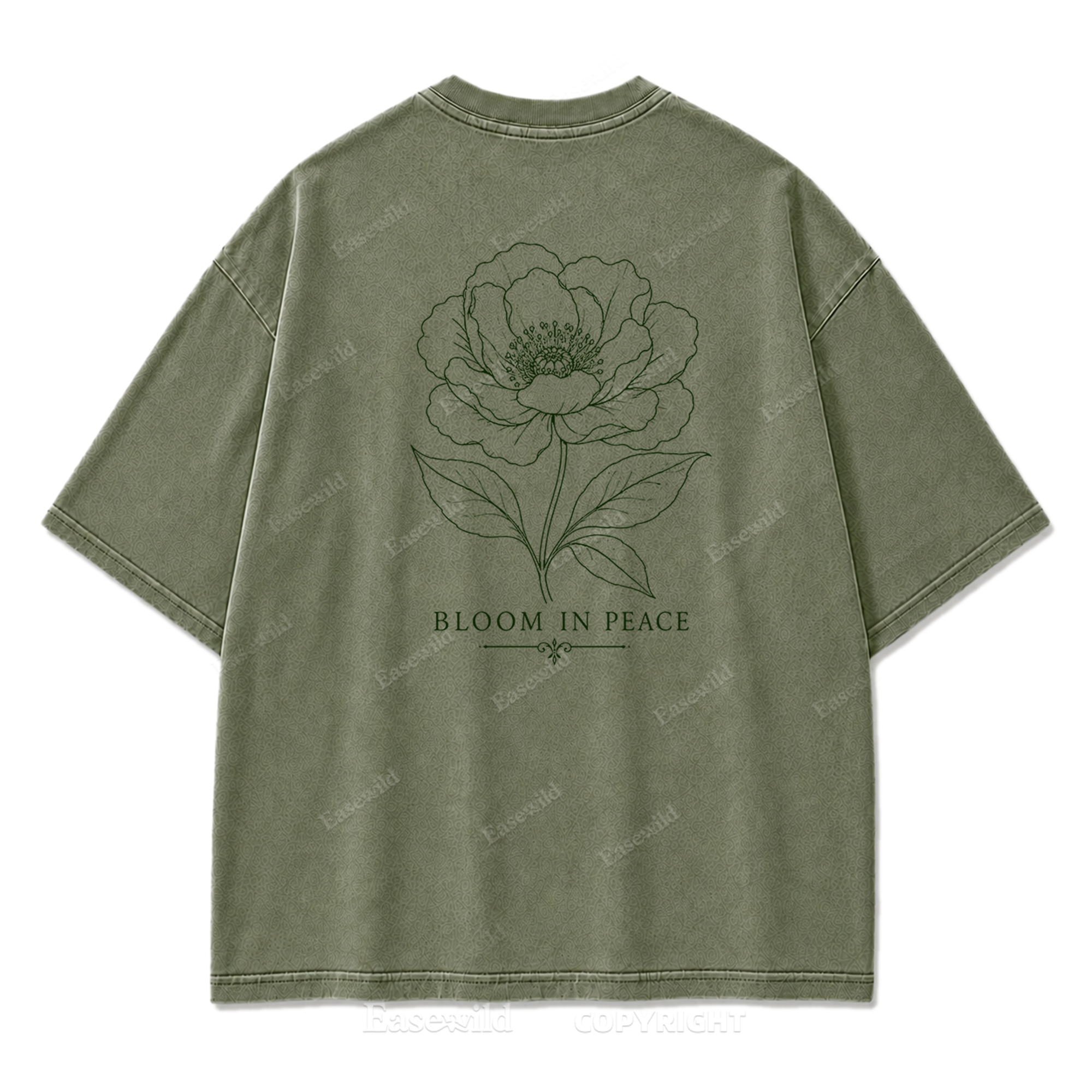 Bloom In Peace Floral Washed Print Tee