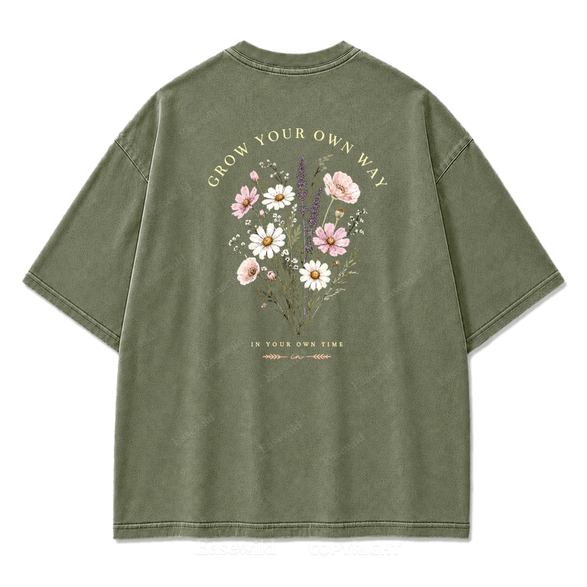 Grow Your Own Way Wildflower Washed Print Tee