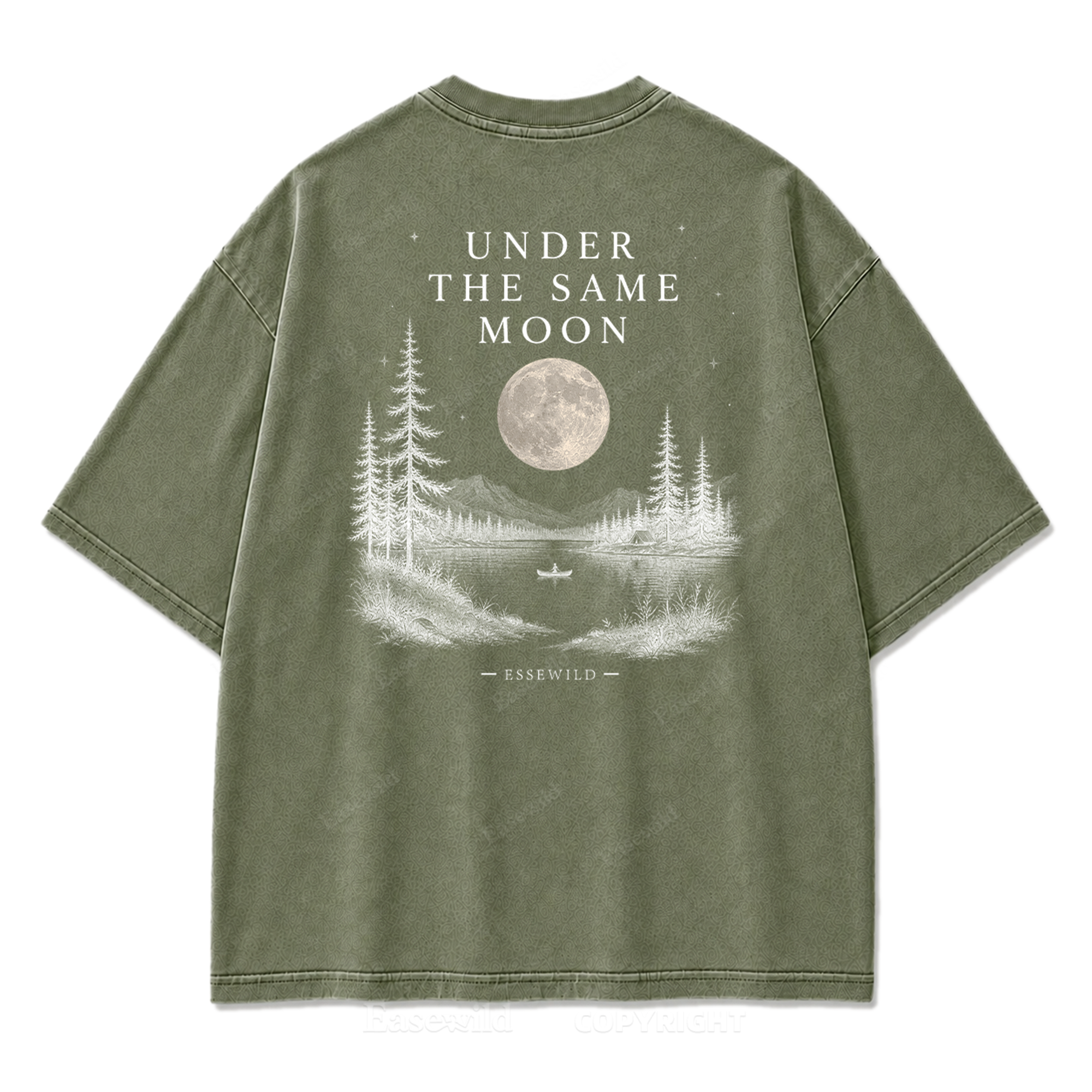Moonlit Wilderness Washed Print Tee