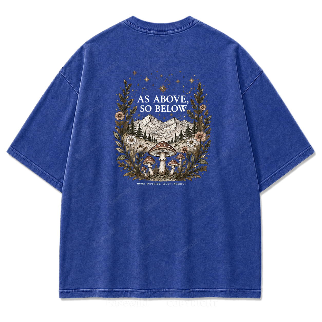 As Above So Below Nature Vintage Graphic Print Tee