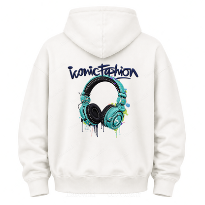 Iconic Fashion Headphones Graphic Hoodie