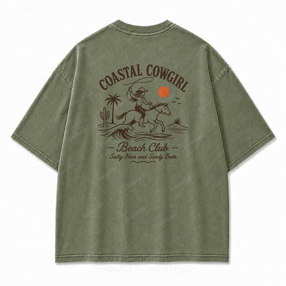 Coastal Cowgirl Club Washed Print Tee