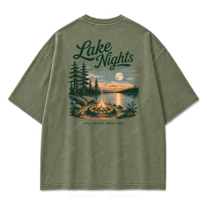 Lake Nights Washed Print Tee