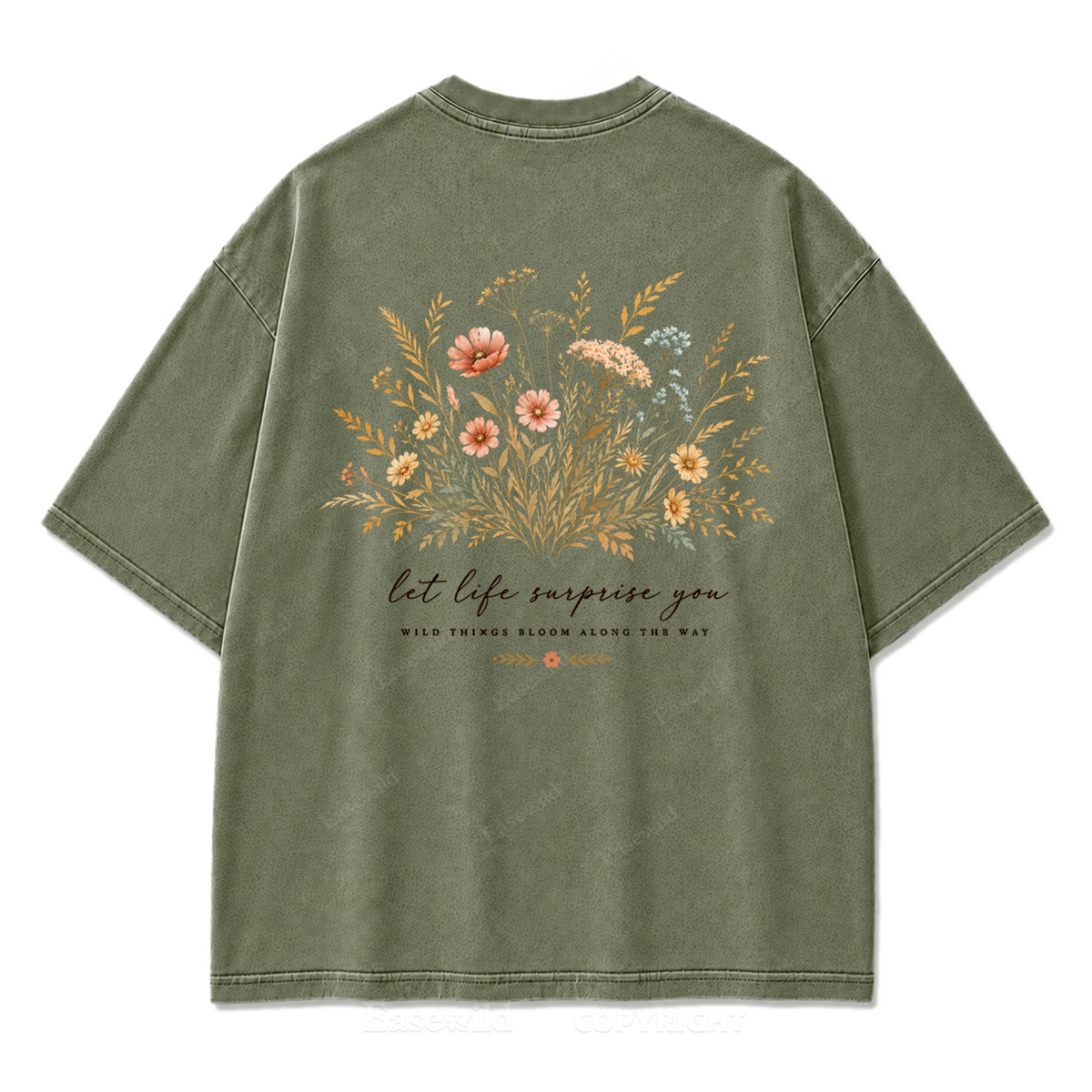 Let Life Surprise You Washed Print Tee