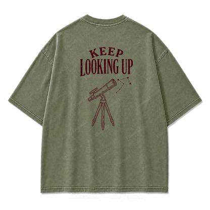 Keep Looking Up Graphic Print Tee
