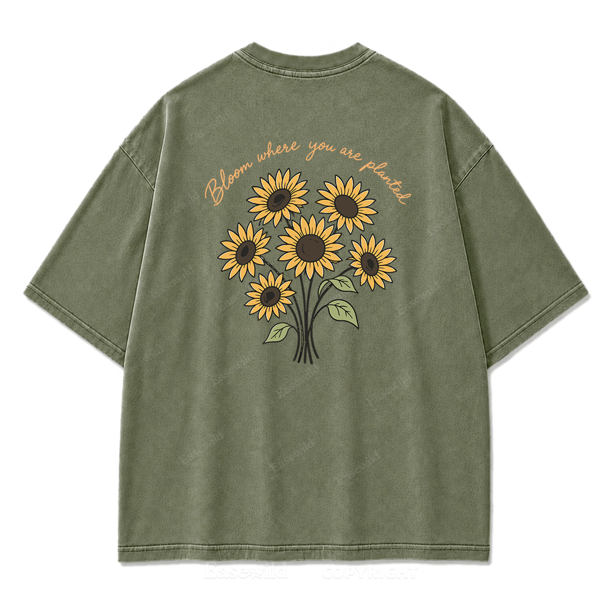 Bloom Where You Are Planted Washed Print Tee