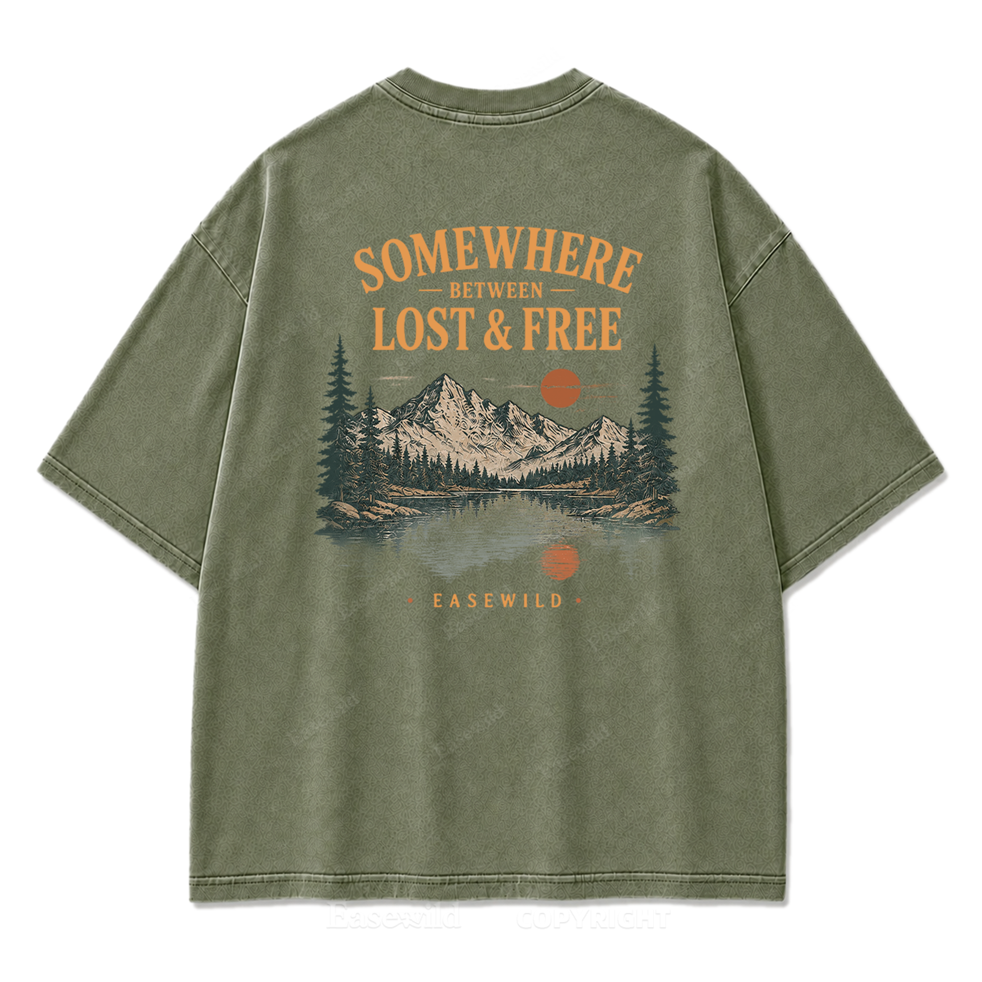 Wilderness Reflections Mountain Washed Print Tee