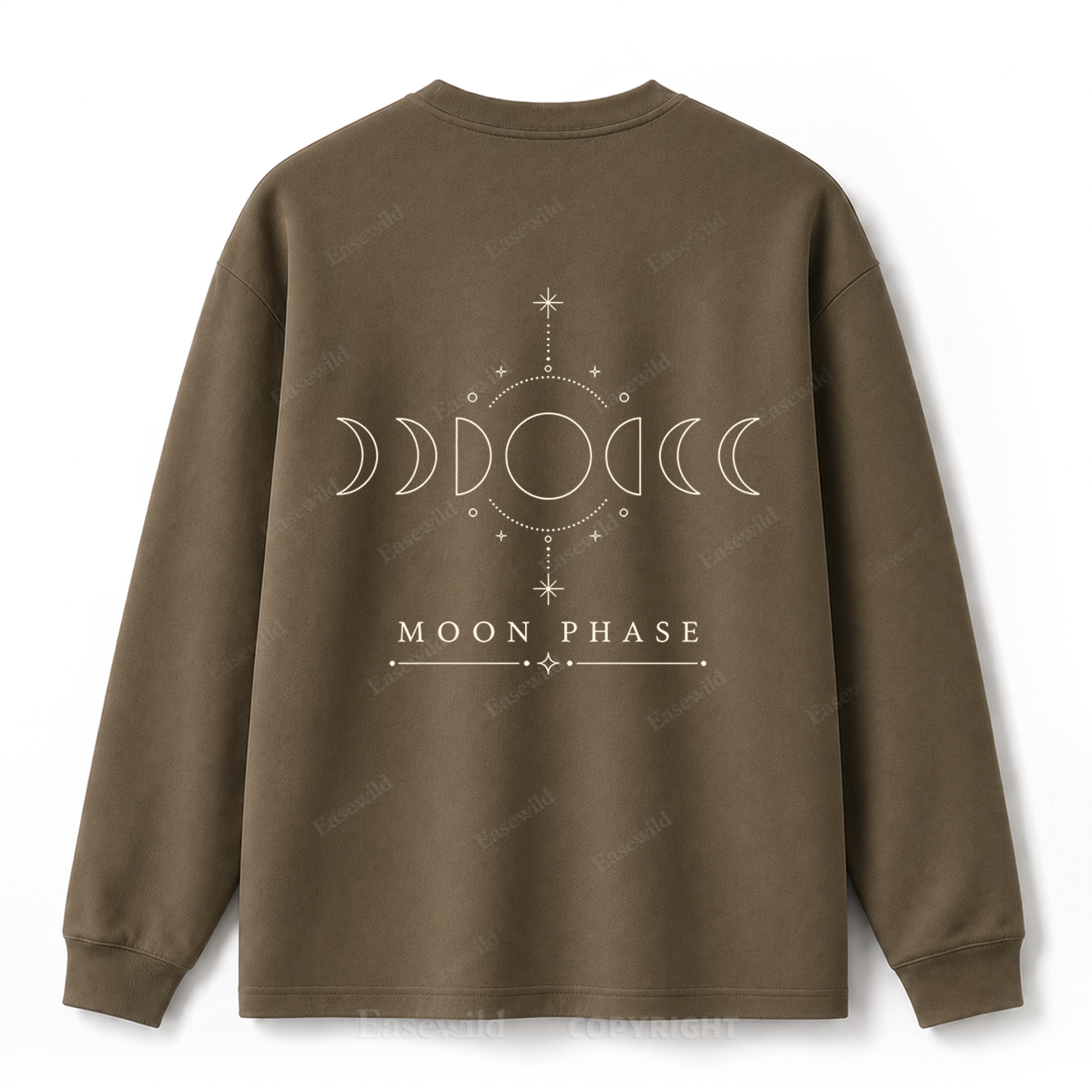 Moon Phase Celestial Graphic Long Sleeve Tee