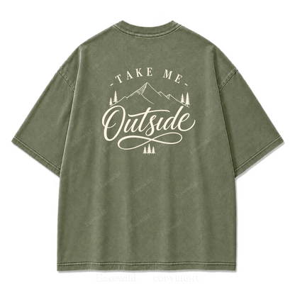Called Back to the Outside Washed Print Tee