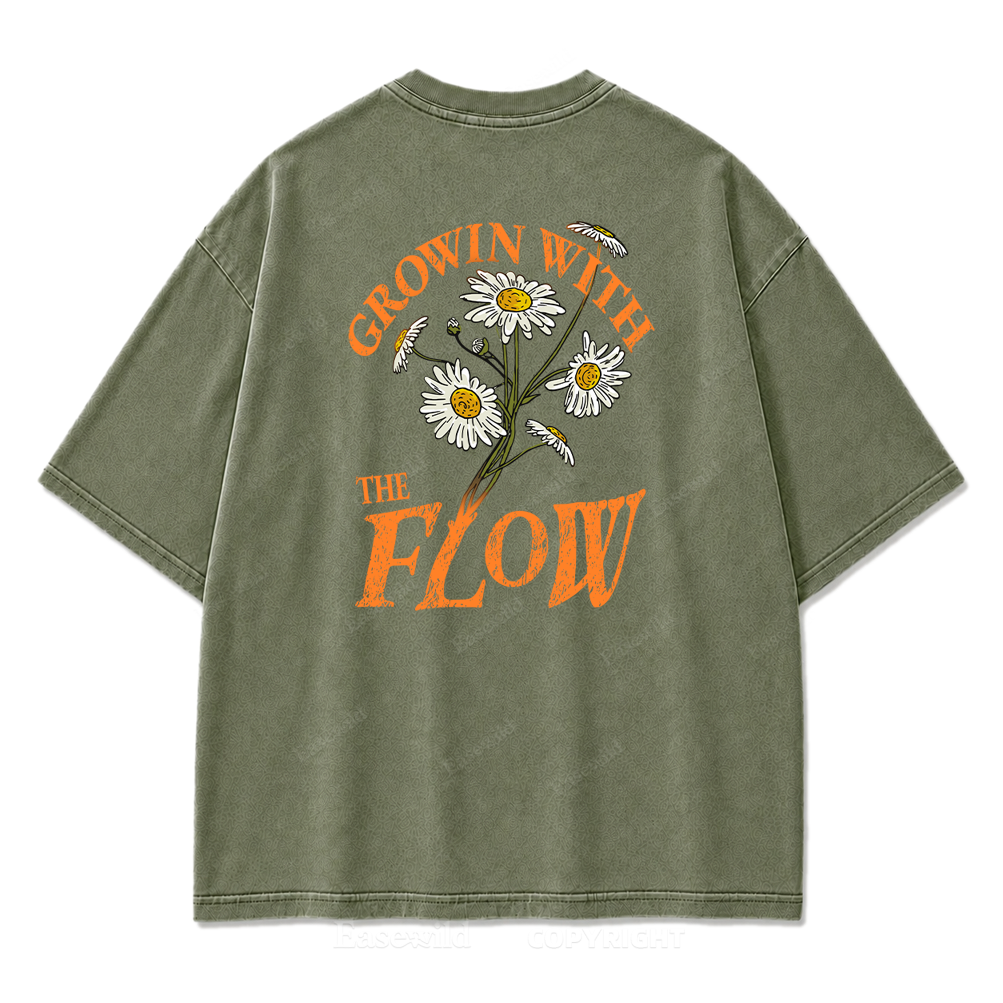 Grow With The Flow Daisy Washed Print Tee