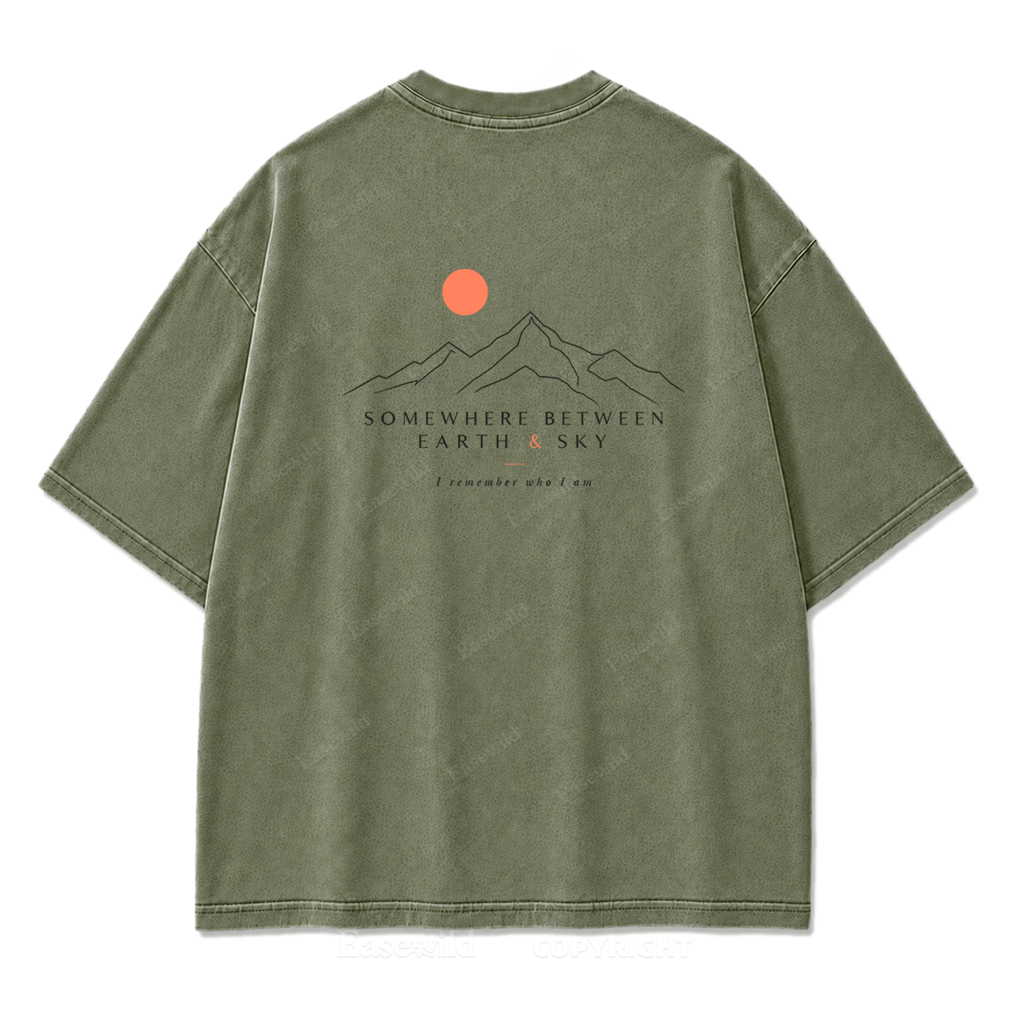 Somewhere Between Earth & Sky Washed Print T-Shirt