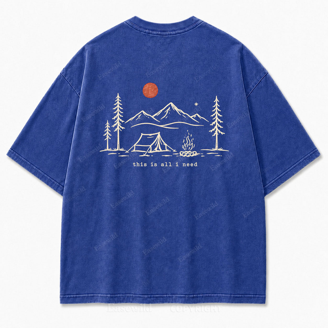 This Is All I Need Camping Washed Print Tee