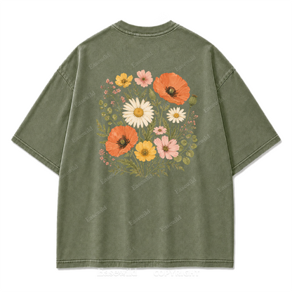 Wildflower Bouquet Washed Print Tee