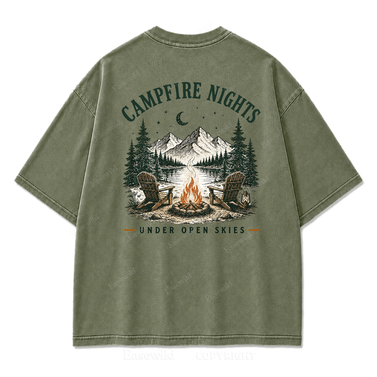 Under Open Skies Campfire Nights Washed Print Tee