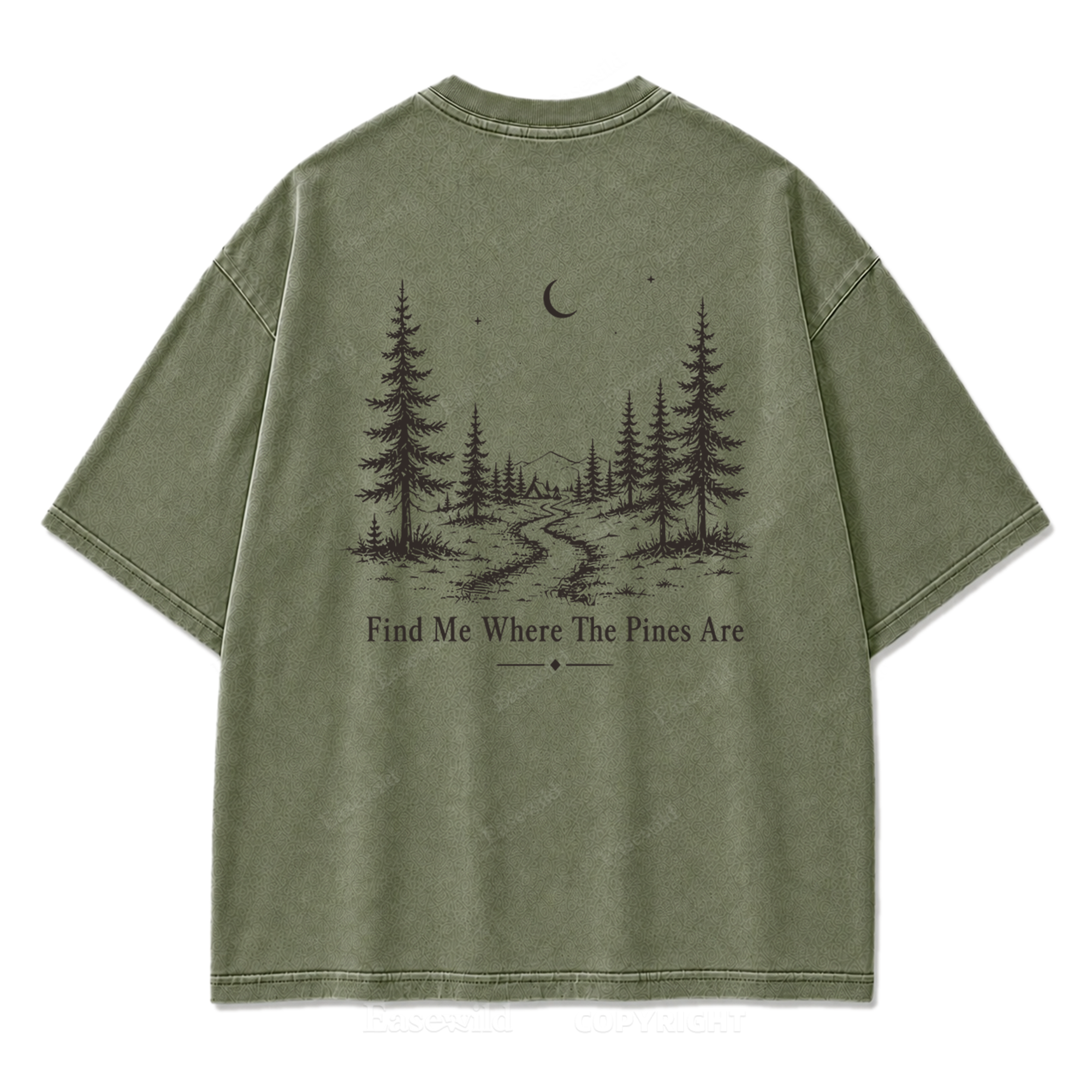 Pinebound Nights Washed Print Tee
