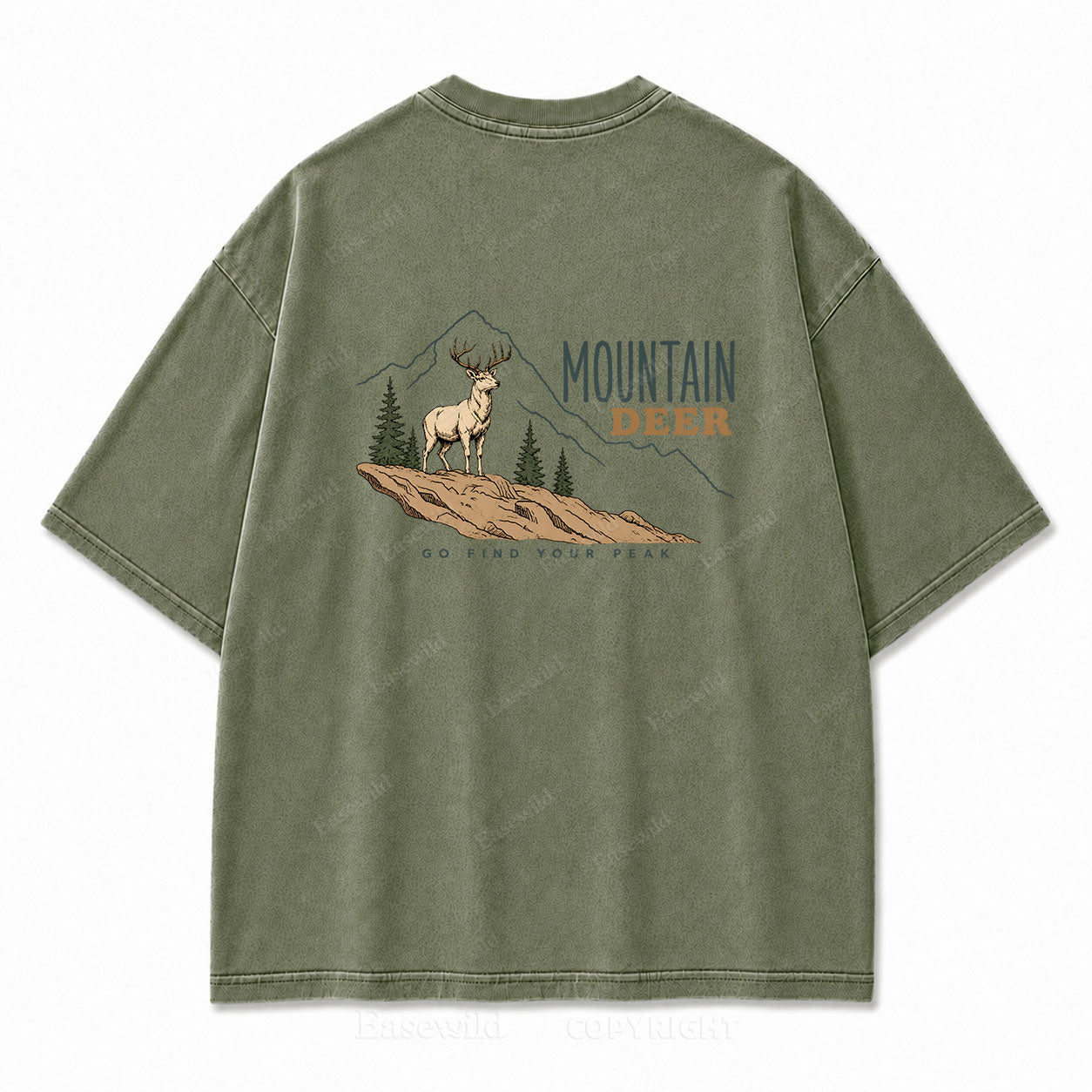 Go Find Your Peak Washed Print Tee