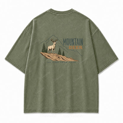 Go Find Your Peak Washed Print Tee