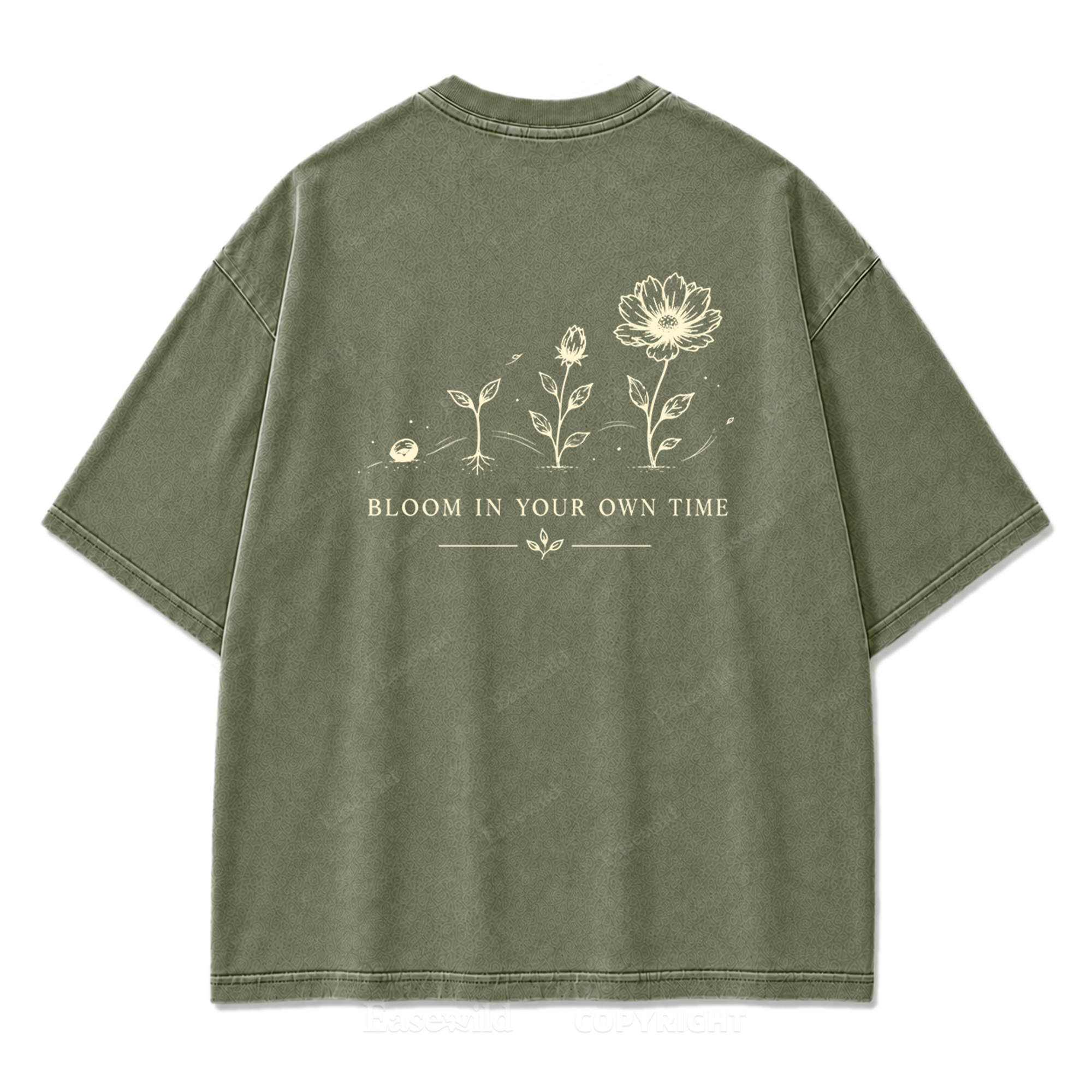 Bloom In Your Own Time Washed Print Tee