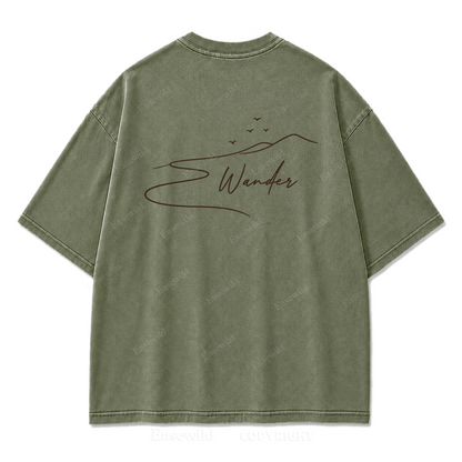 Where the Road Softens Washed Print Tee