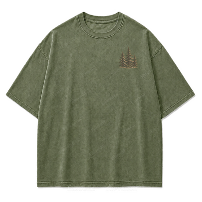 Chasing Quiet Lakeside Mountain Washed Print Tee
