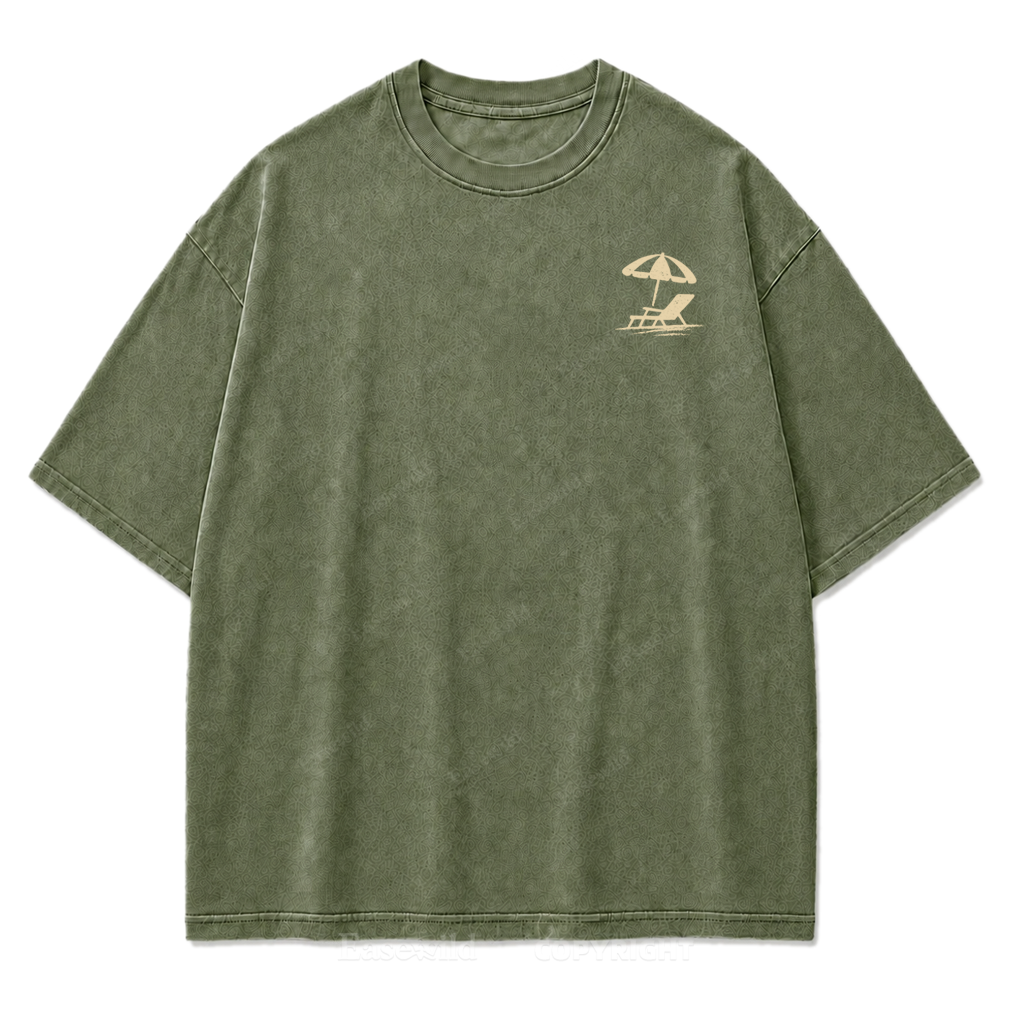 Summer Never Ends T-Shirt mit Strand-Print-Waschung