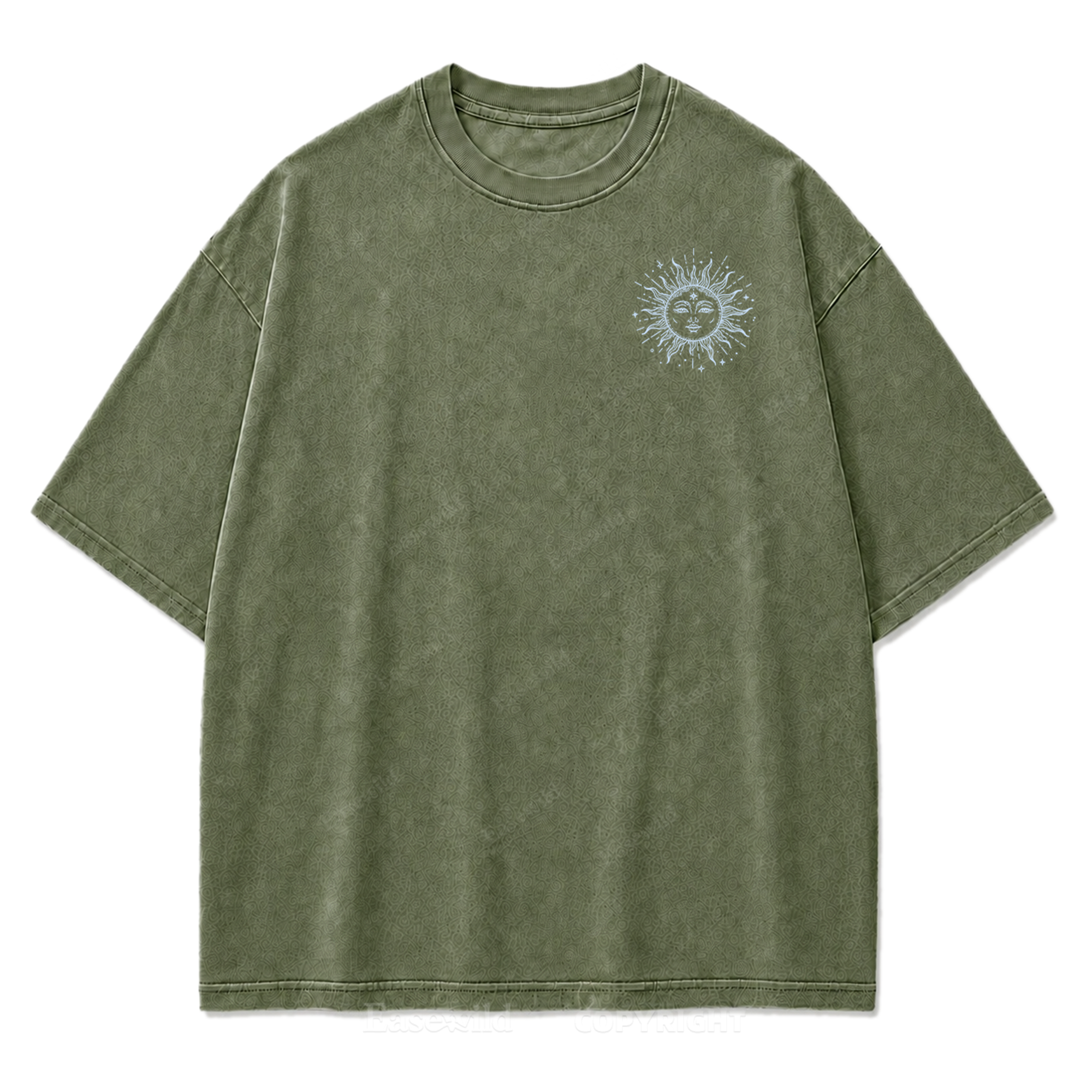 Sun and Moon Eclipse Celestial Washed Print Tee