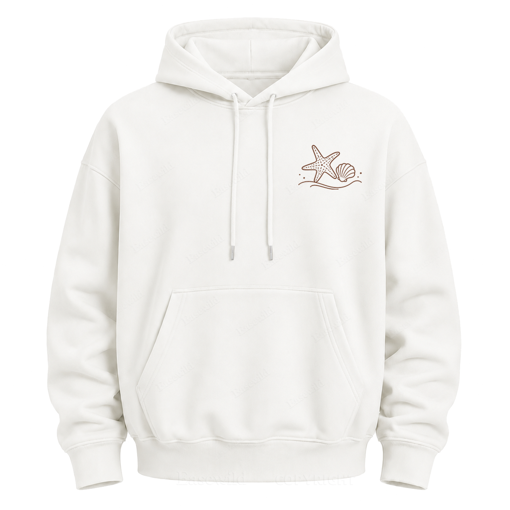 Ocean Breeze Wave Graphic Hoodie