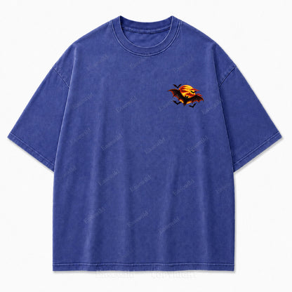 Haunted Nights Halloween Washed Graphic Tee