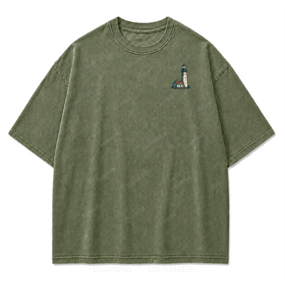 Salt Air Lighthouse Washed Print Tee