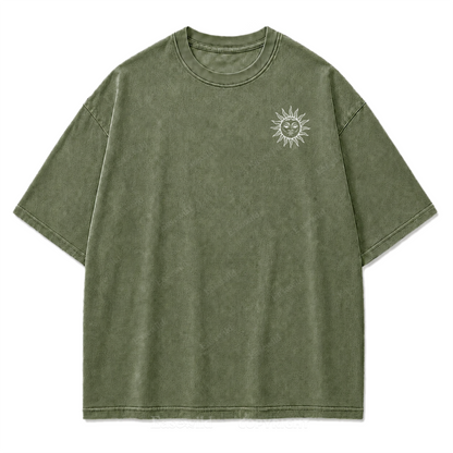Spiritual Consciousness Sonne & Mond "Washed Print" T-Shirt