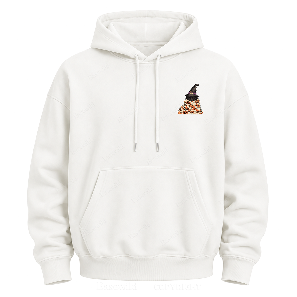 Low Battery High Spooky Black Cat Halloween Graphic Hoodie