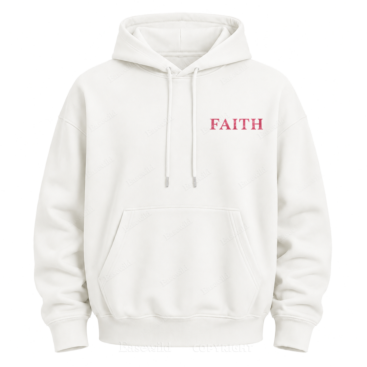 Faith Over Fear Pink Ribbon Graphic Hoodie