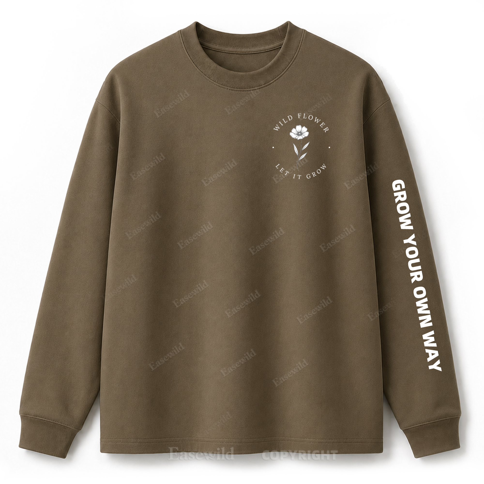 Wild Flower Minimal Graphic Long Sleeve Tee
