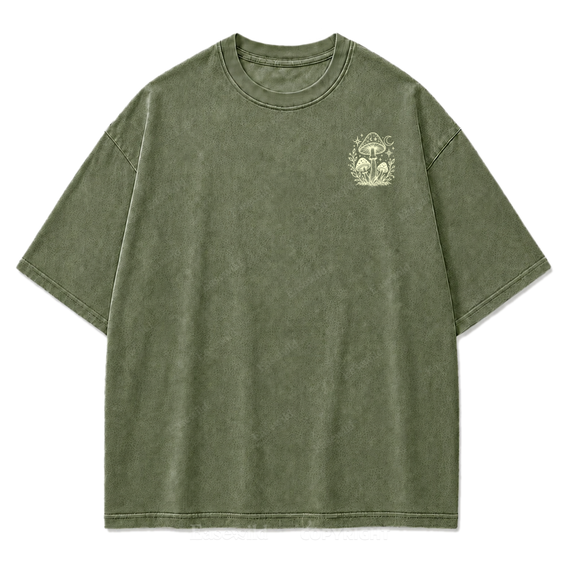Wild Soul Soft Heart Mushroom Washed Print Tee