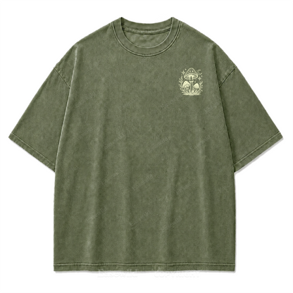 Wild Soul Soft Heart Mushroom Washed Print Tee