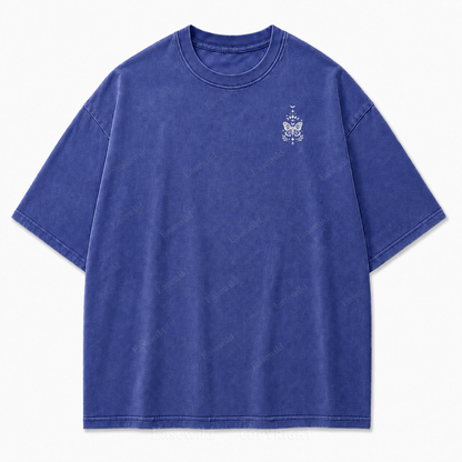 Lunar Magic Celestial Moth Moon‑Phase Graphic Print Tee