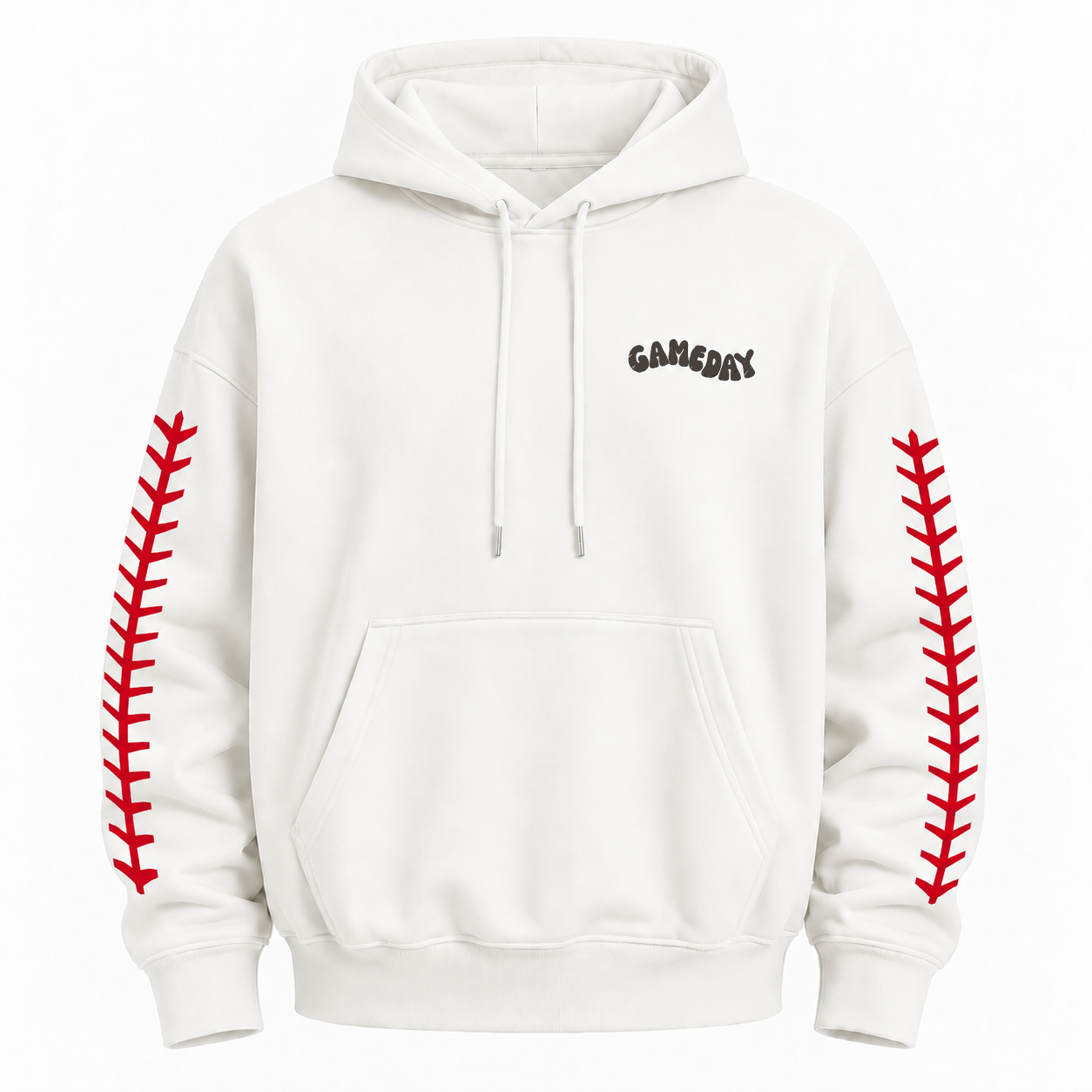 Game Day Baseball Stitch Graphic Hoodie